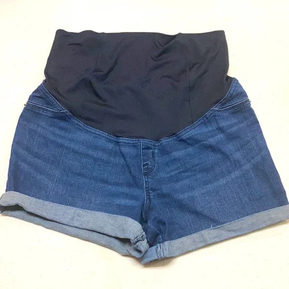 Isabel Maternity by Ingrid & Isabel midi denim short - Picture 1 of 5